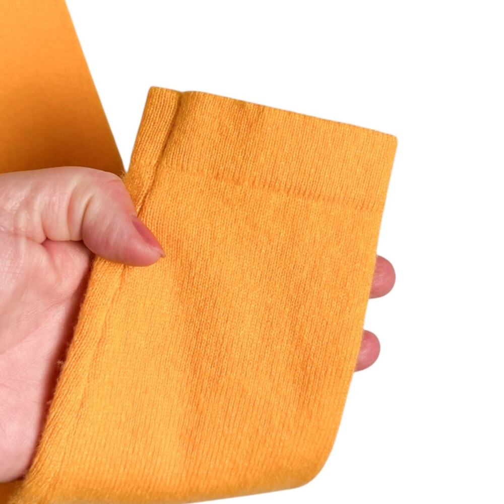 Pure Collection Orange Basic Preppy Crew Neck 100… - image 6